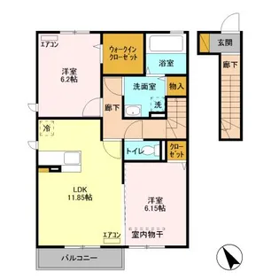 アマービレB棟【2階】の間取り
