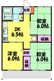 グレースコート1【201号室】の間取り