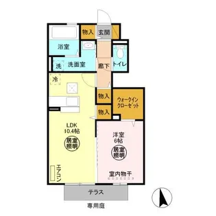 ウィンドモーレン【1階】の間取り