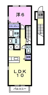シャトー松田【2階】の間取り