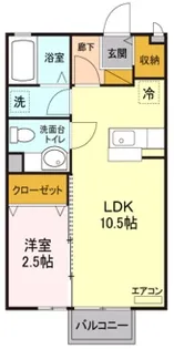 リビングタウン入間川B【2階】の間取り