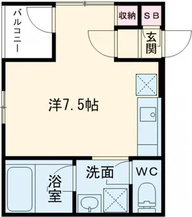 カーサ・エス【B-1号室】の間取り