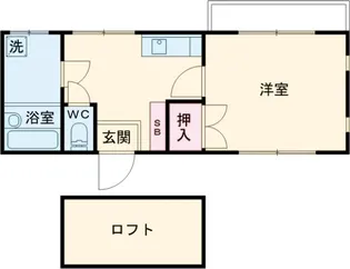 レインボーハイツひさご【102号室】の間取り