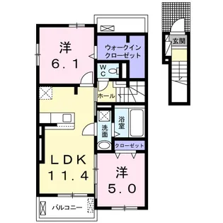 ノイ・モーデA【2階】の間取り