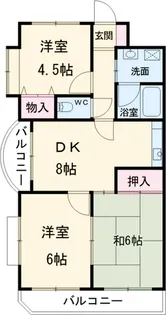ツインビル野田第1【6階】の間取り