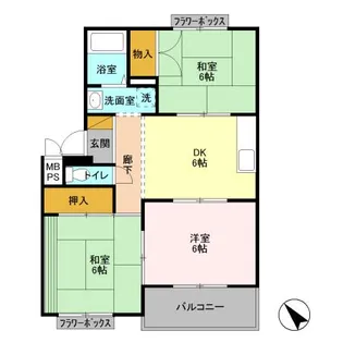 パークサイド石塚【3階】の間取り