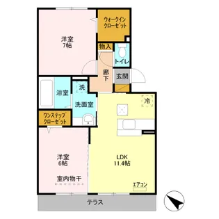 メゾンベールふじみ野【1階】の間取り