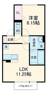 バードネイチャー E棟【2階】の間取り