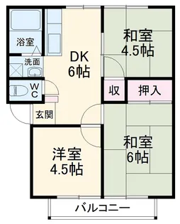 茂原コーポラスセンユー【1階】の間取り