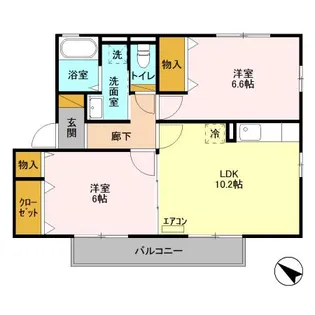 ヴィラ・ボヌール【2階】の間取り