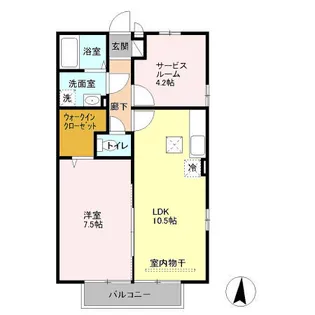 アミティエ マノ【101号室】の間取り