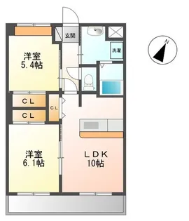 リヴェールふじみ野【2階】の間取り