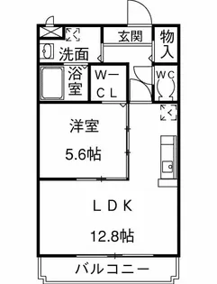 ラパノス【206号室】の間取り