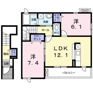 メゾン ラダ−【2階】の間取り