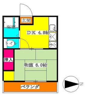 ハイツ千曲【201号室】の間取り