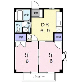 ドミール 早川【1階】の間取り