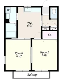 アークアムール弐番館【2階】の間取り