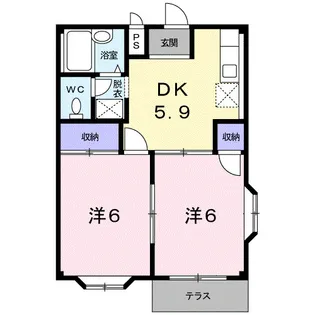 エルディムおおすみA【1階】の間取り