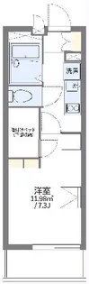 レオパレス美園【207号室】の間取り