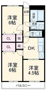 リバーストーンB【1階】の間取り