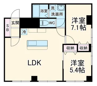 シティクレスト船橋【1階】の間取り