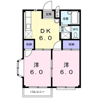 アサヒコーポC【2階】の間取り