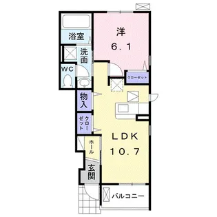 ルタン蔵子【1階】の間取り