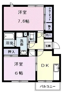 ナックメイプルニュータウンA【2階】の間取り