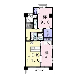 カーサ ソレアード【5階】の間取り