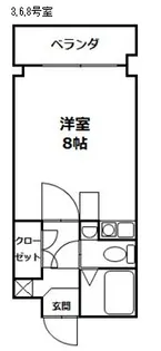 メモリアル博多【606号室】の間取り