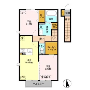 エオス パーラー影山【2階】の間取り