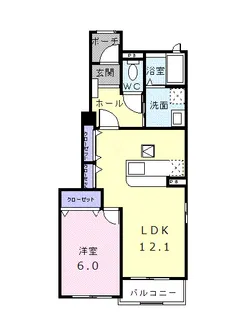 アルカンシエル壱番館【1階】の間取り