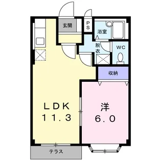 メゾンクレール【1階】の間取り
