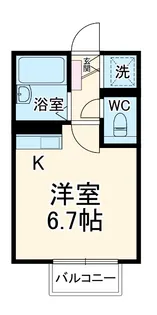 セジュール鹿谷【1階】の間取り