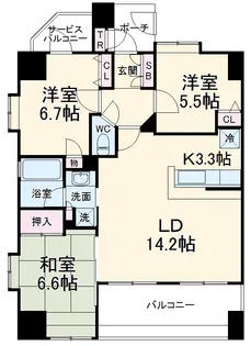 アトランティス本厚木Ⅱ【2階】の間取り