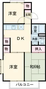 ドリームハイツB棟【1階】の間取り