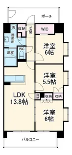 プレシス本厚木レジデンス【2階】の間取り