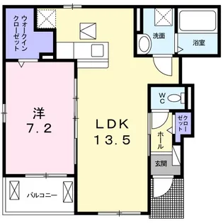 プランドール 弐番館【1階】の間取り