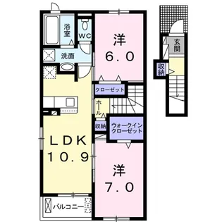 エクセレント・ヴィラ大宮【2階】の間取り