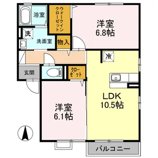 プラド【2階】の間取り