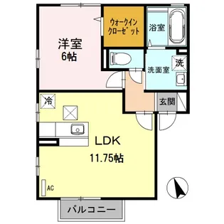 リ・ヴラン【1階】の間取り