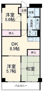 第五千代田マンション【3階】の間取り