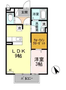 ハウスレンジア【1階】の間取り
