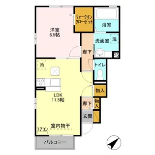 ラ・ゼルコバ【1階】の間取り