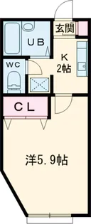 ヴィラージュ中町EAST【201号室】の間取り