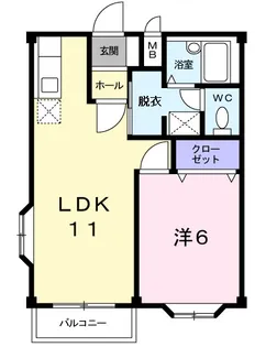 エルディム山 A【2階】の間取り
