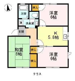 フレグランス・S B【1階】の間取り