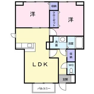 グレイスフル・B【1階】の間取り
