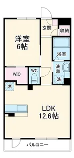 ウエストコート【102号室】の間取り