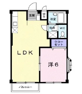エルディム七福A【1階】の間取り